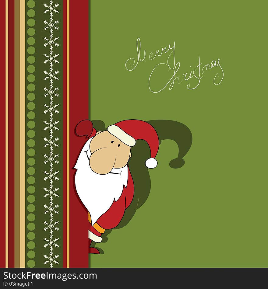 Christmas illustration with Santa