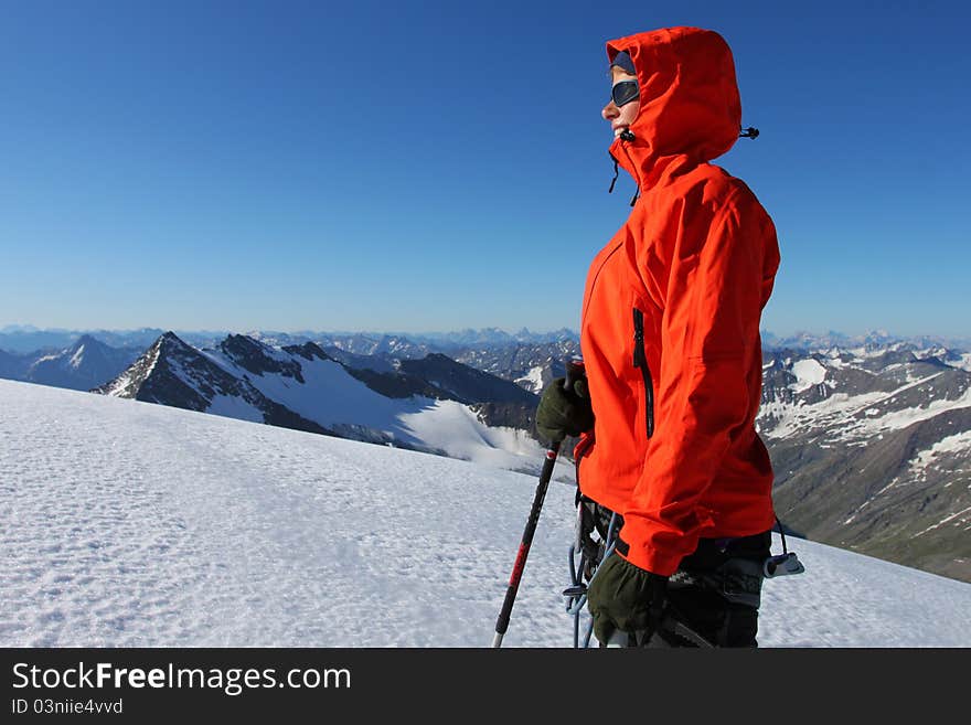 Young woman climber