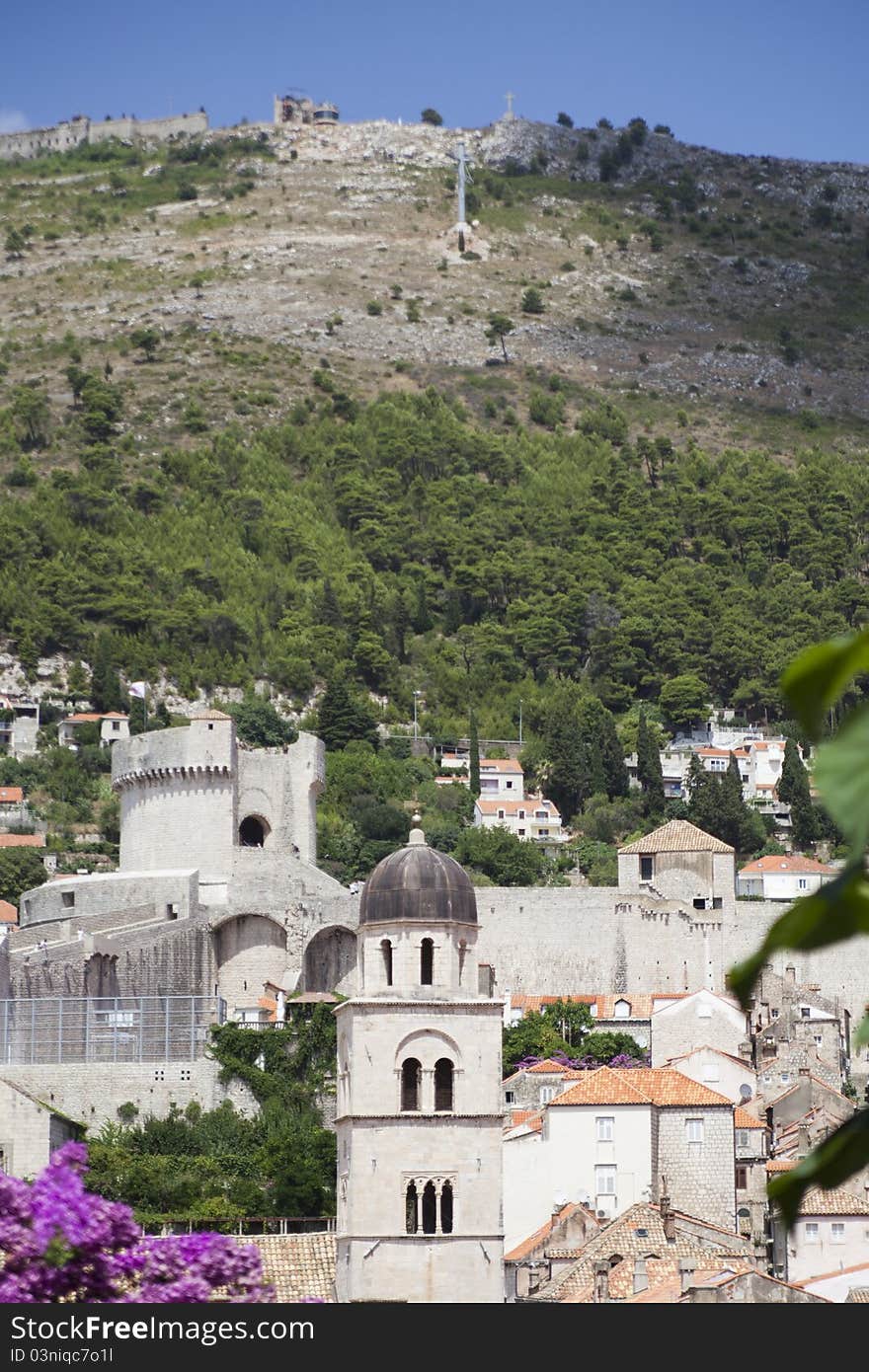 Mountain over Dubrovnik in Croacia