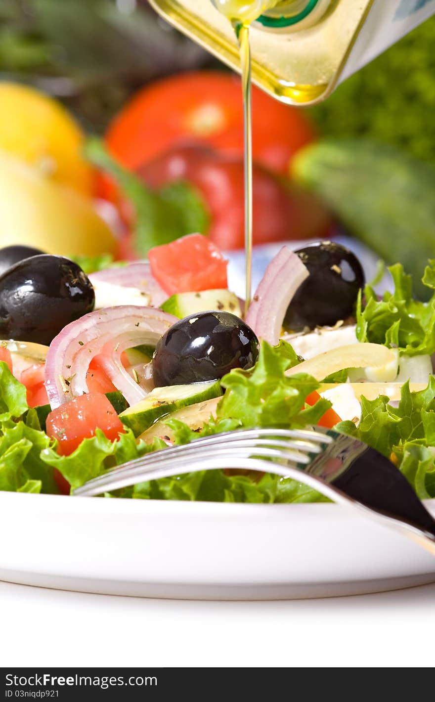 Healthy greek salad