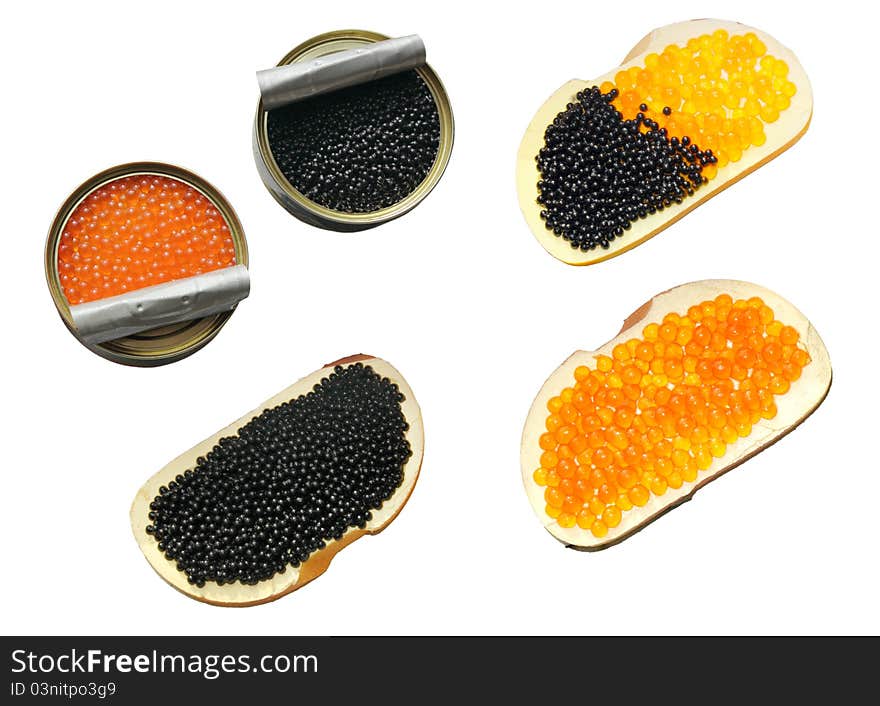 Sandwich with caviar