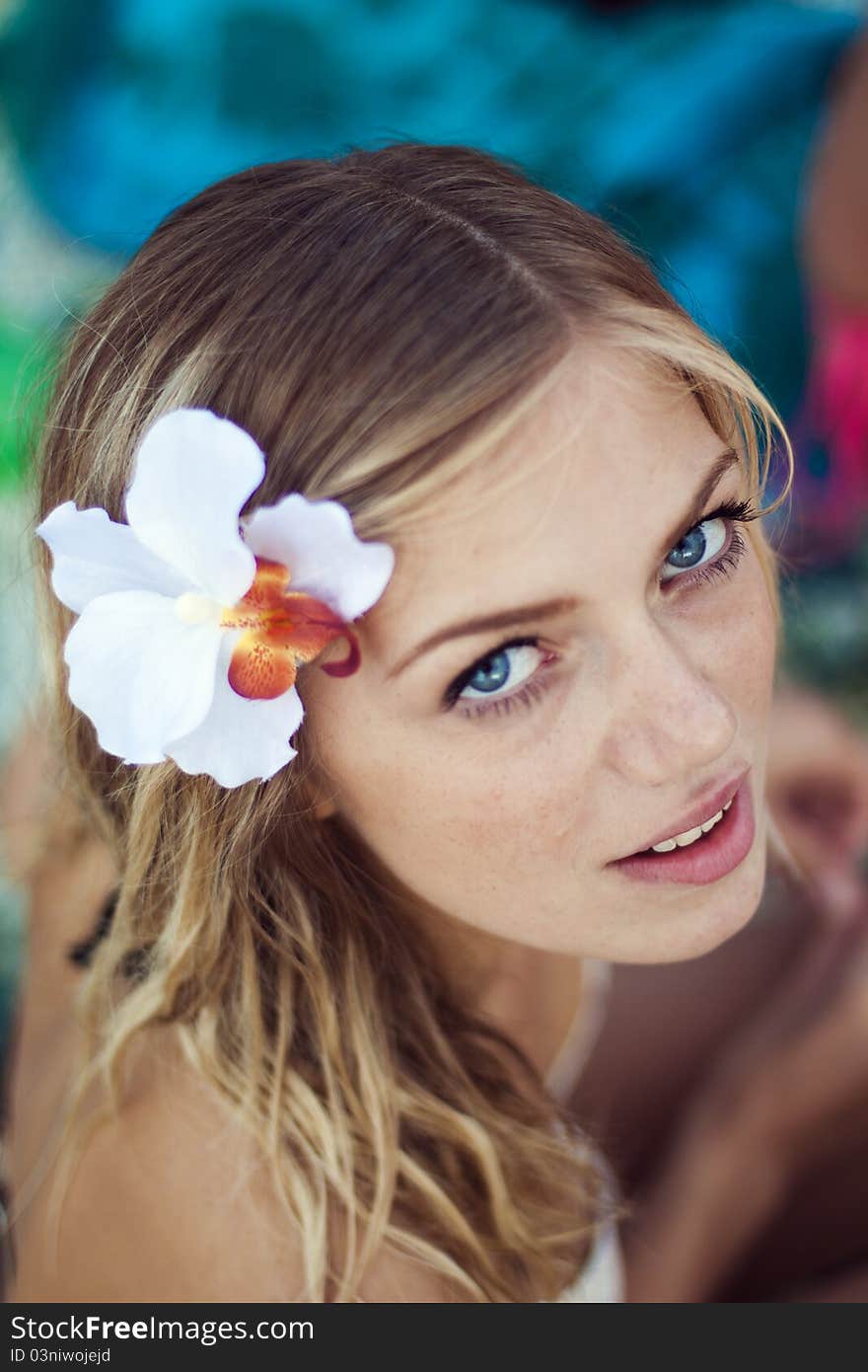 Beautiful young girl on the beach