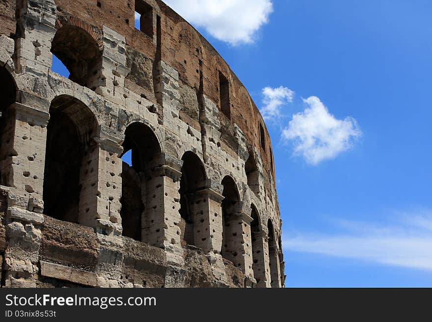 Colloseum (Coliseum) is an amphitheater in the center of Rome, Italy. Colloseum (Coliseum) is an amphitheater in the center of Rome, Italy