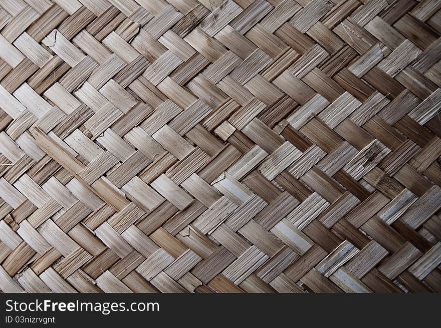 Bamboo handycraft background in thailand