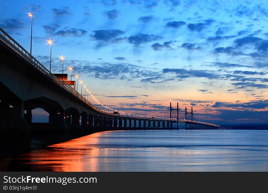 Second Severn Crossing at Dusk