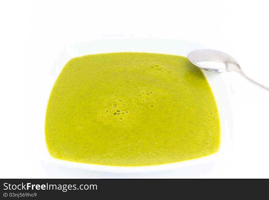 Dish with a cream or vegetable puree. Dish with a cream or vegetable puree