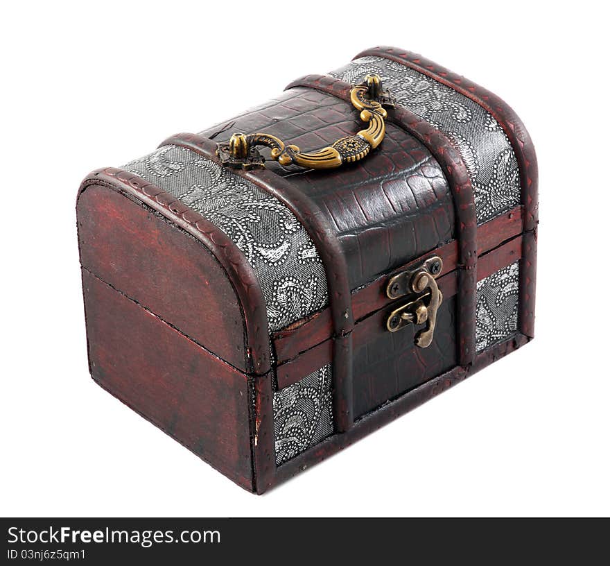 Treasure box isolated on white background