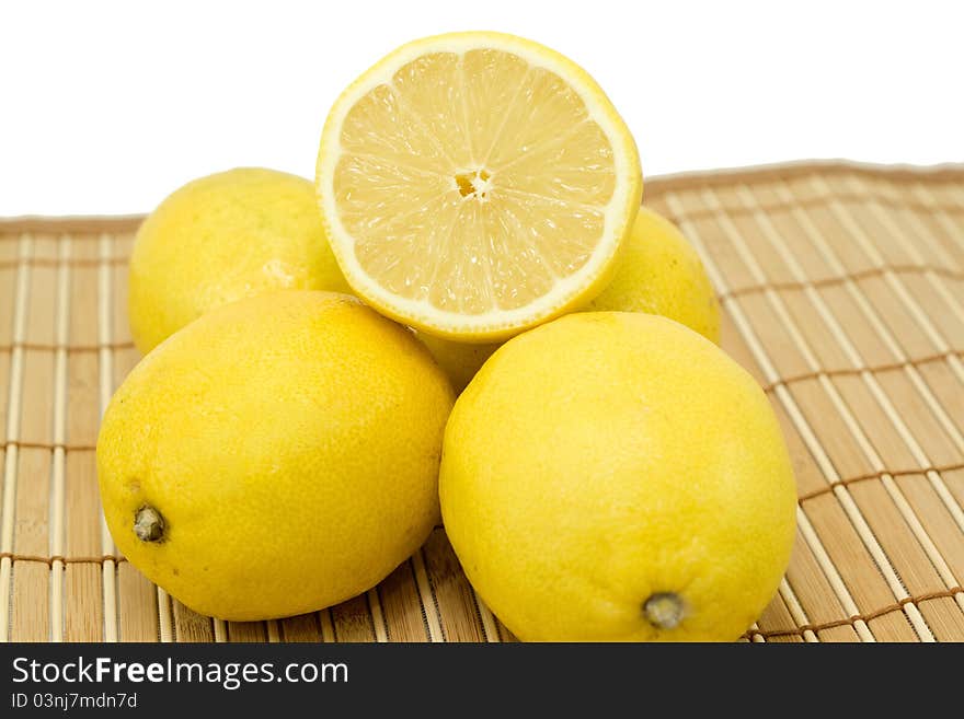 Lemon isolated on white background.