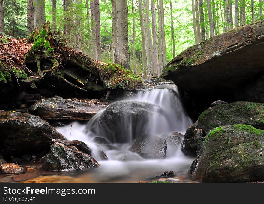 Waterfall in the national park Sumava-Czech Republic. Waterfall in the national park Sumava-Czech Republic