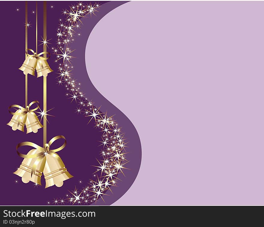 Gold bells abstract background illustration. Gold bells abstract background illustration.