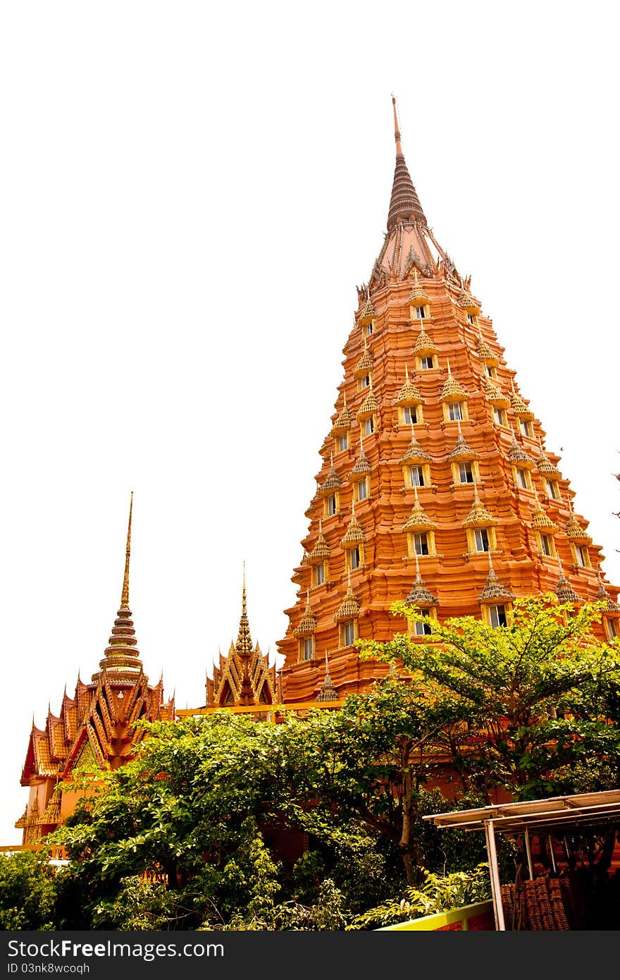 Chinese style pagoda, kanchanaburi, thailand