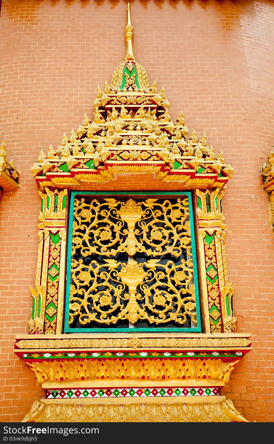 Thai style temple window