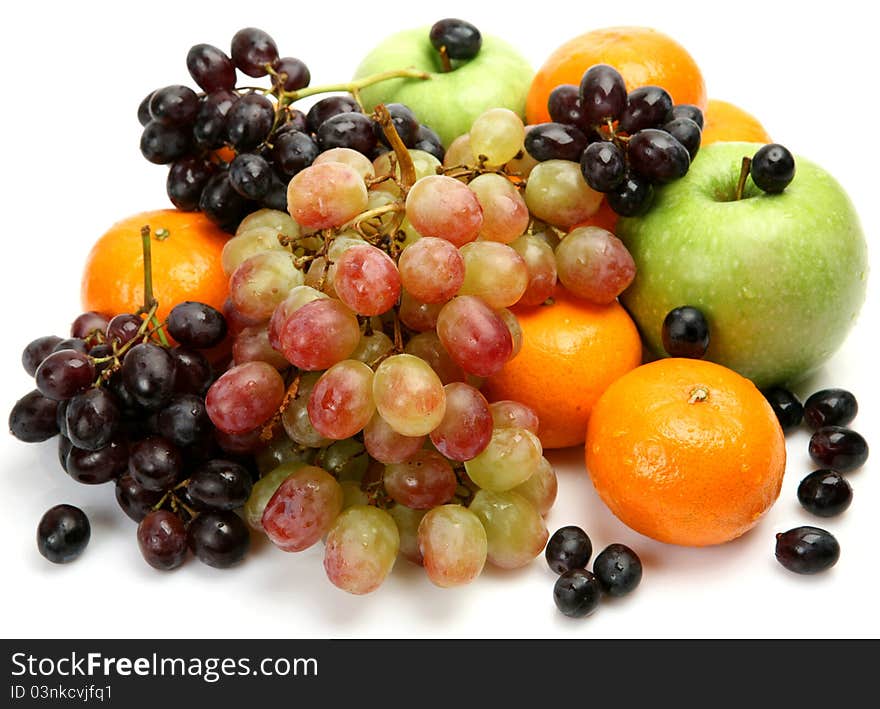 Fresh fruit on a white background. Fresh fruit on a white background