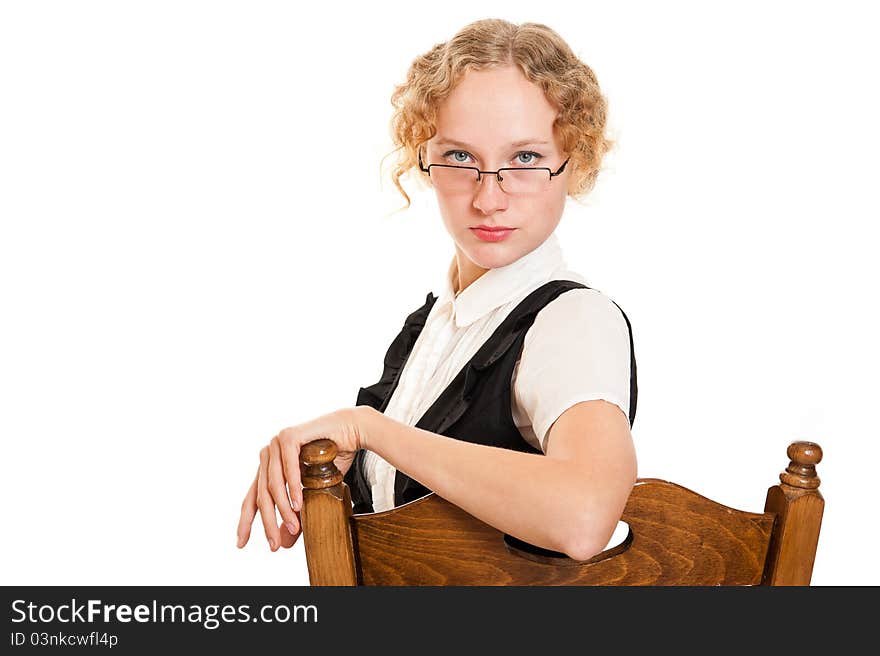 Redhead Girl With Glasses