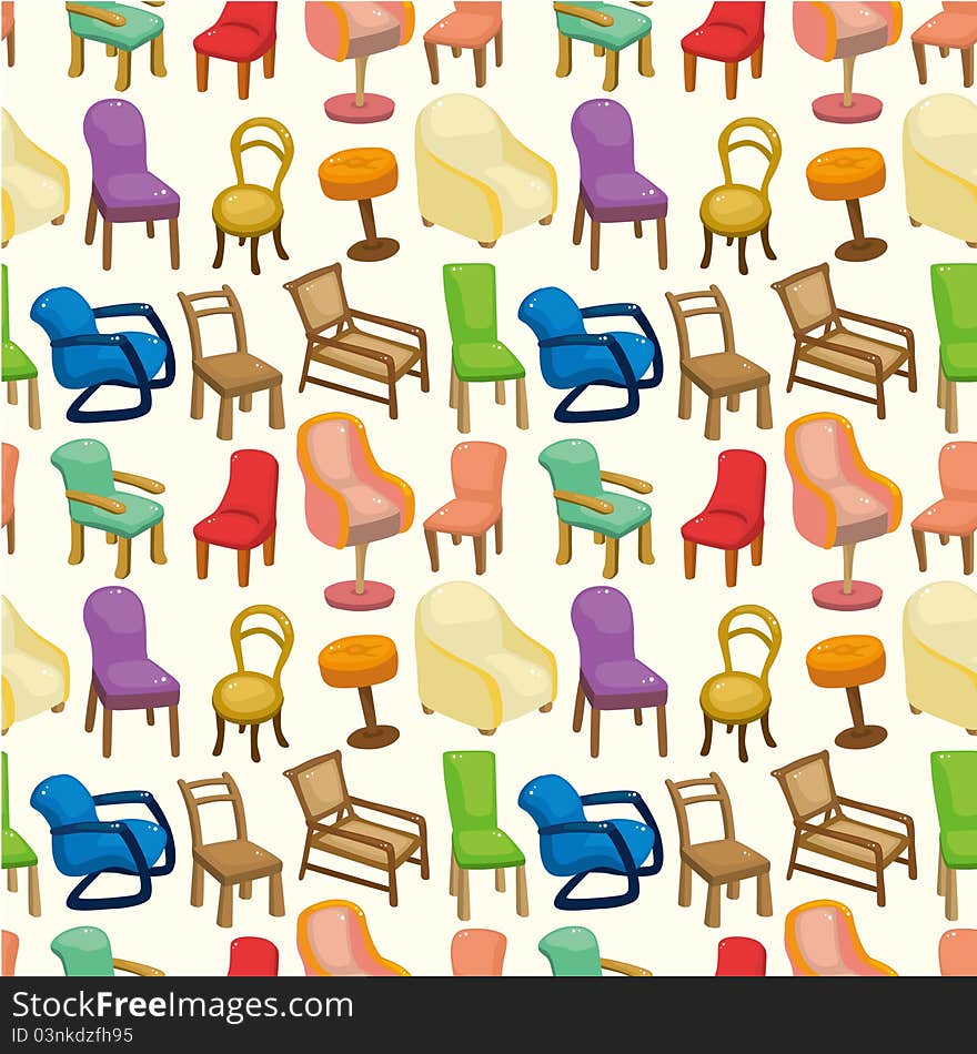 Chair Furniture Seamless Pattern