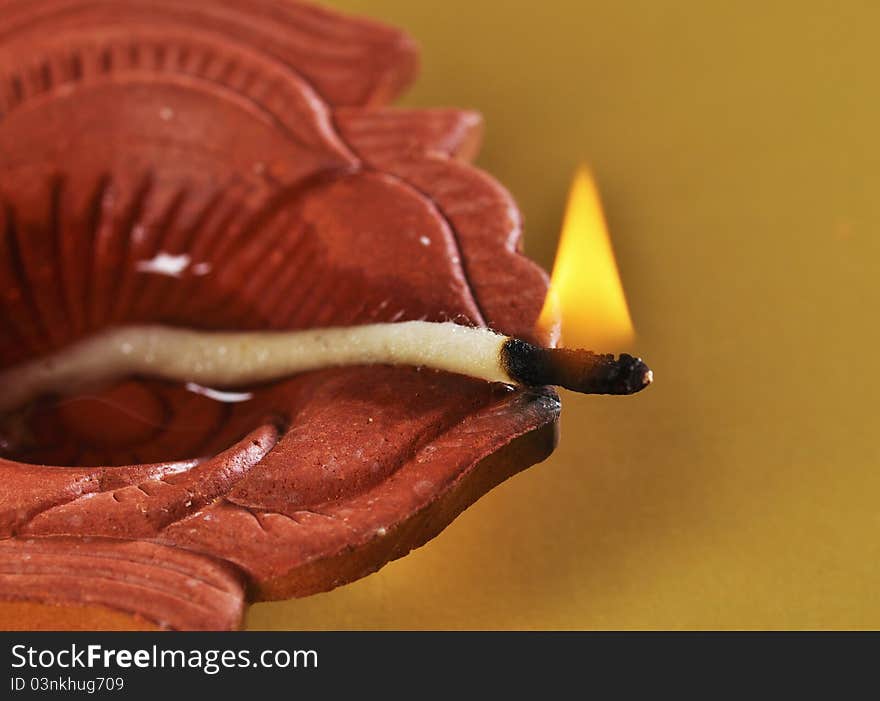 An extreme close up of Indian lamp. An extreme close up of Indian lamp