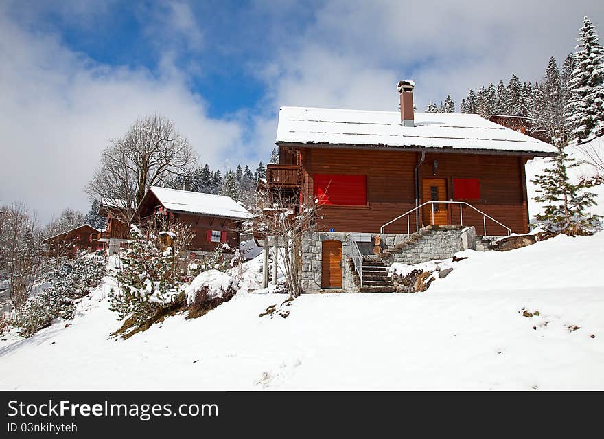 Winter in the swiss alps, Switzerland. Winter in the swiss alps, Switzerland