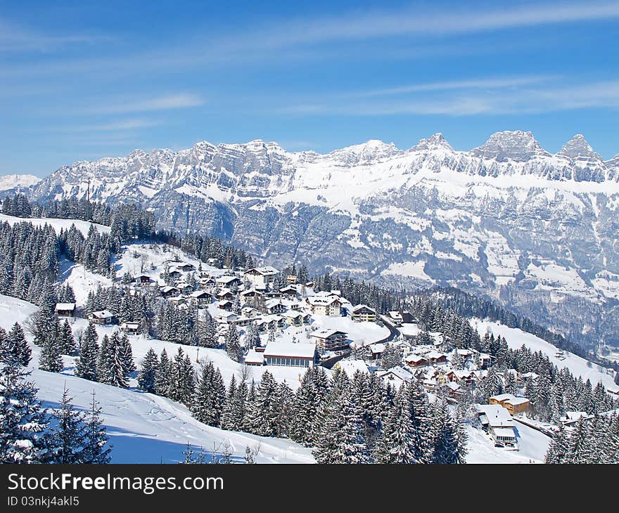 Winter in the swiss alps, Switzerland. Winter in the swiss alps, Switzerland