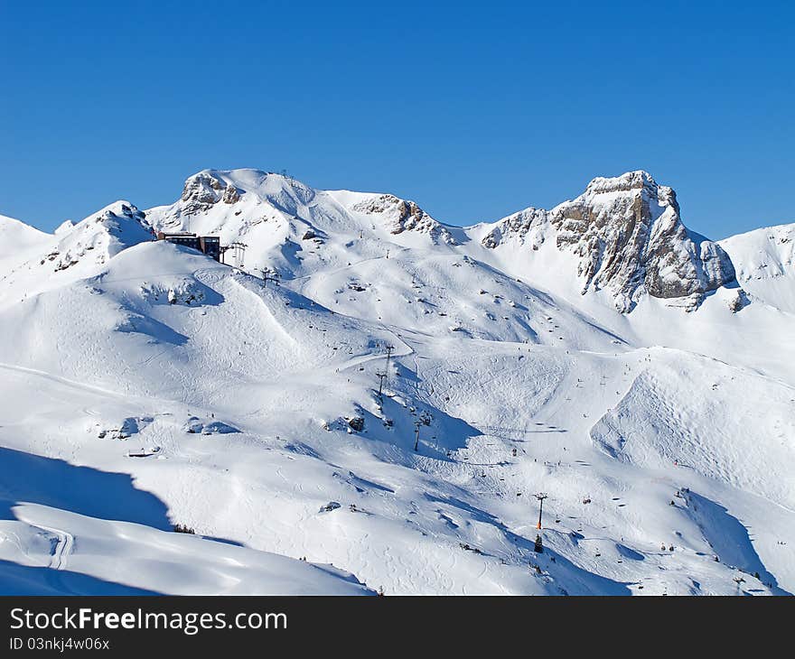 Skiing slope