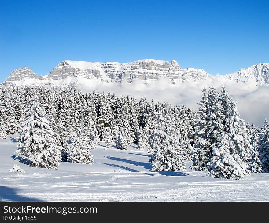 Winter in the swiss alps, Switzerland. Winter in the swiss alps, Switzerland