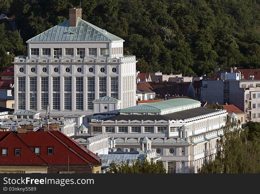 Historic water filtration building in Prague. Historic water filtration building in Prague