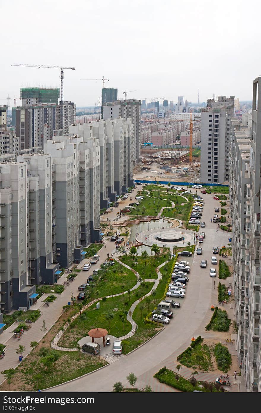 Urban skyscraper under the sky in china