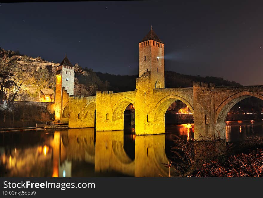 View of the old bridge (France, Cahors). View of the old bridge (France, Cahors)