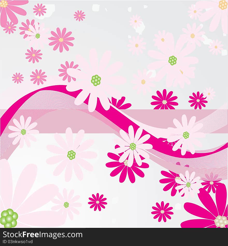 Abstract flowers background for your text