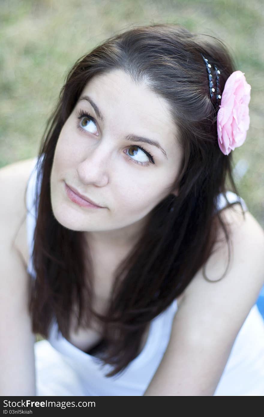 Portrait Of Young Woman Outdoors