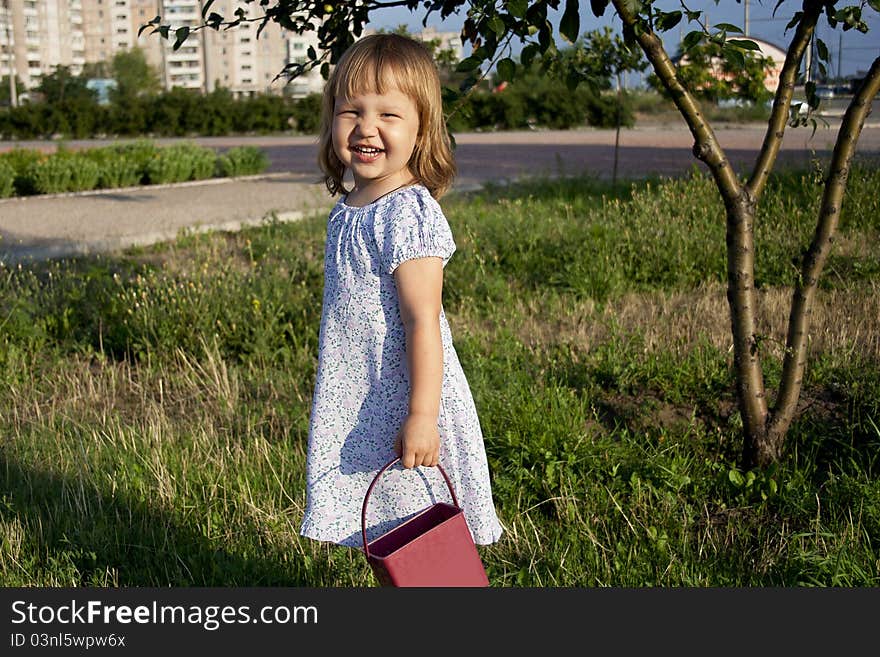 Little girl outdoors