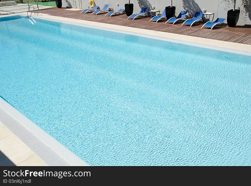 Swimming pool in a private urbanization. Swimming pool in a private urbanization