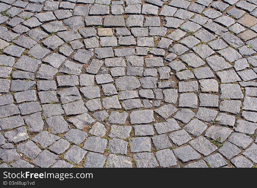 Details of old cobbled road, nice background