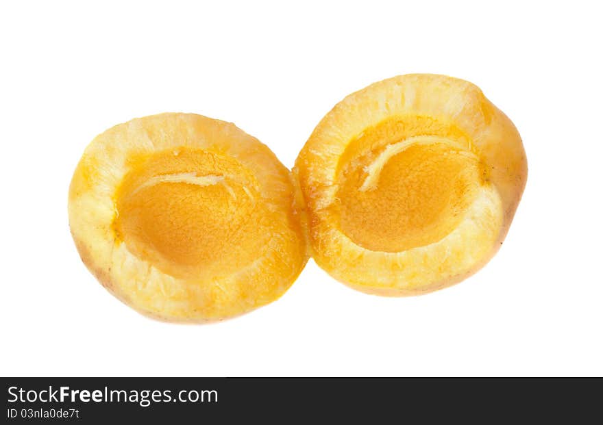 Apricot on a white background