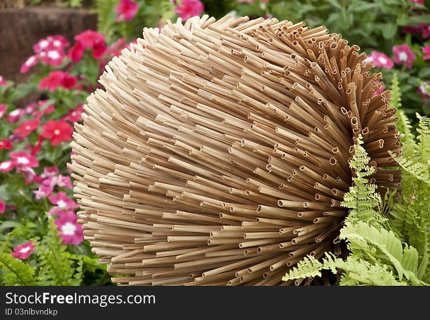 Rice straw in circular shape