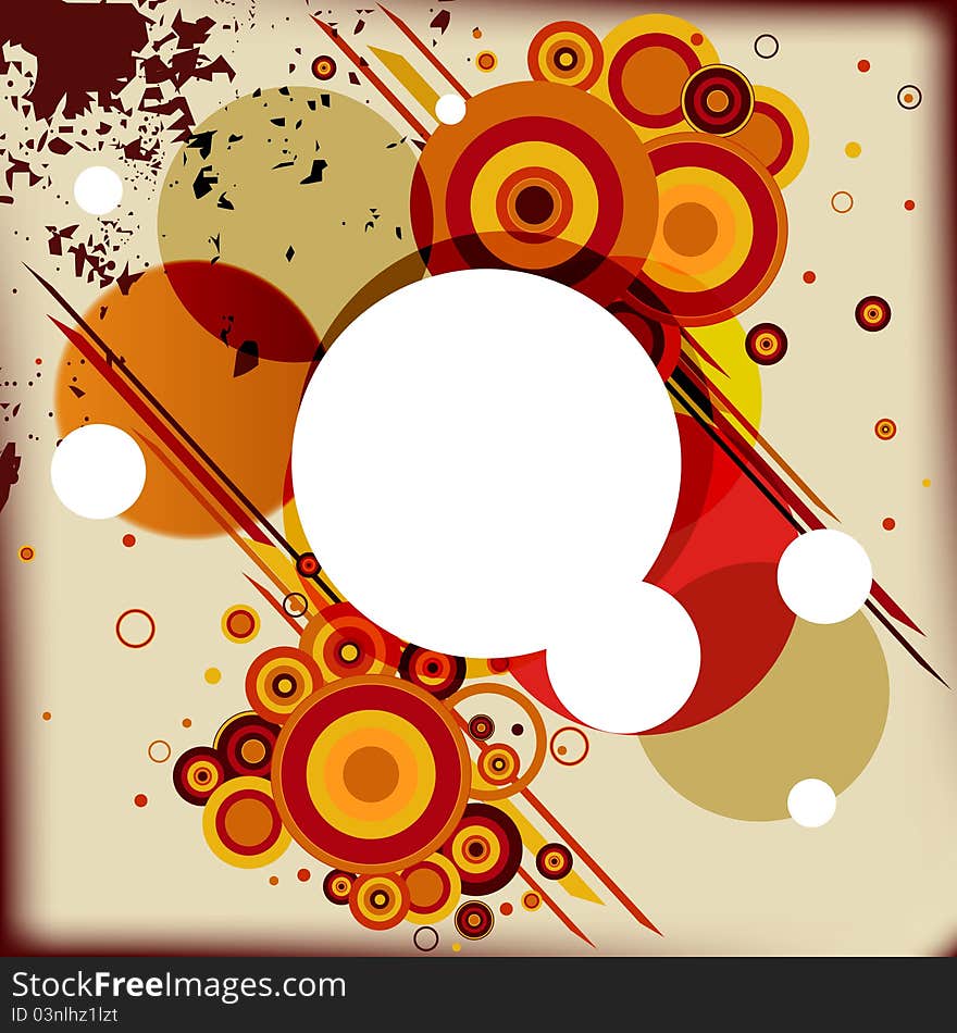 Abstract background with some circles different colors and place for text. Vector illustration. Abstract background with some circles different colors and place for text. Vector illustration.