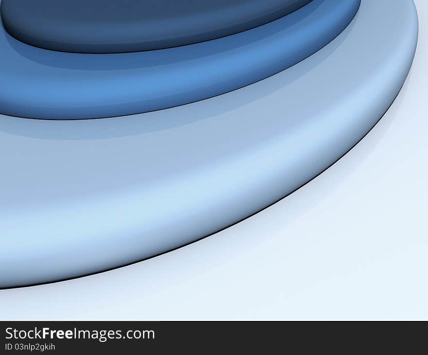 Blue waves background 3d render