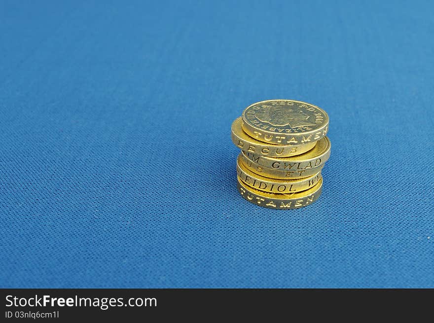 Stack of pound coins