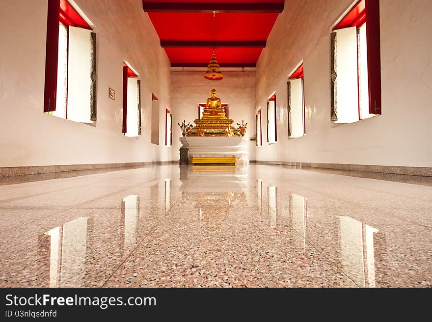 Buddha statue in practice room