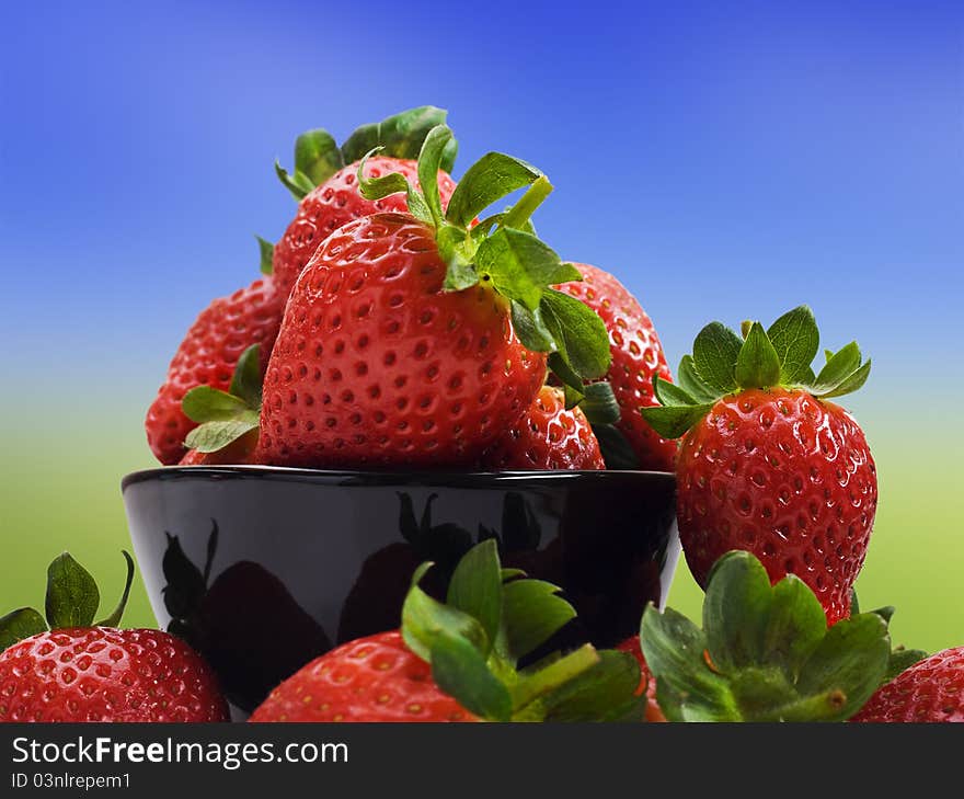 Fresh Healthy Strawberries On White