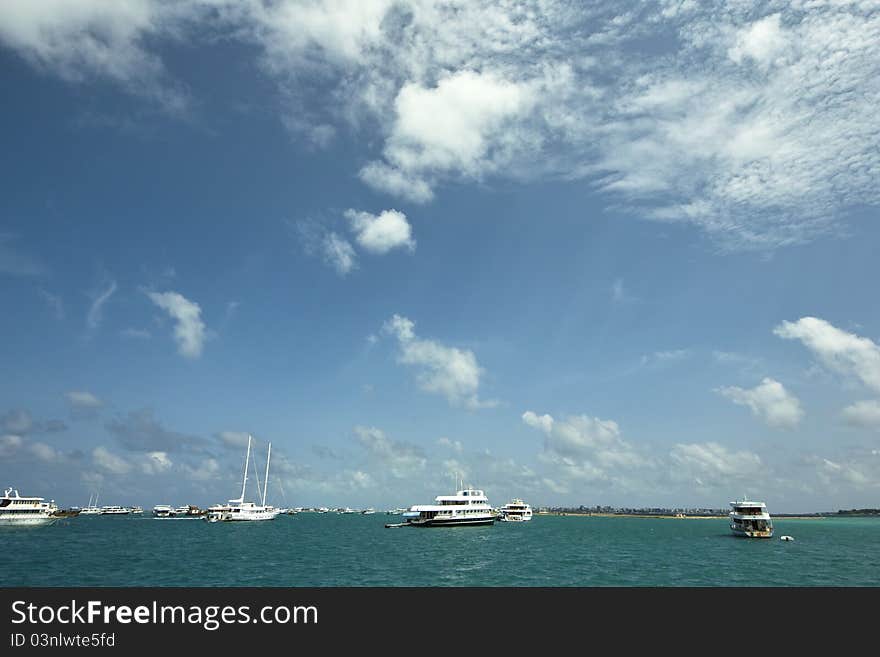 Paradise ocean of Republic of Maldives.
This was taken from cruising boat.