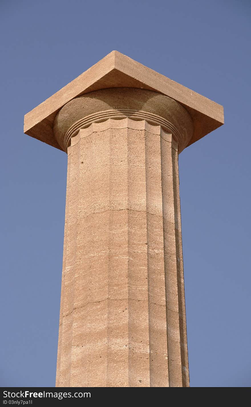 Ancient columns on Acropolis  in Lindos