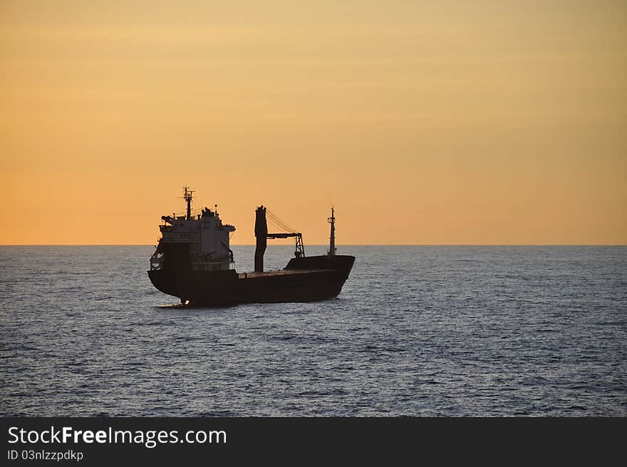 Industrial ship at Black Sea of Turkey