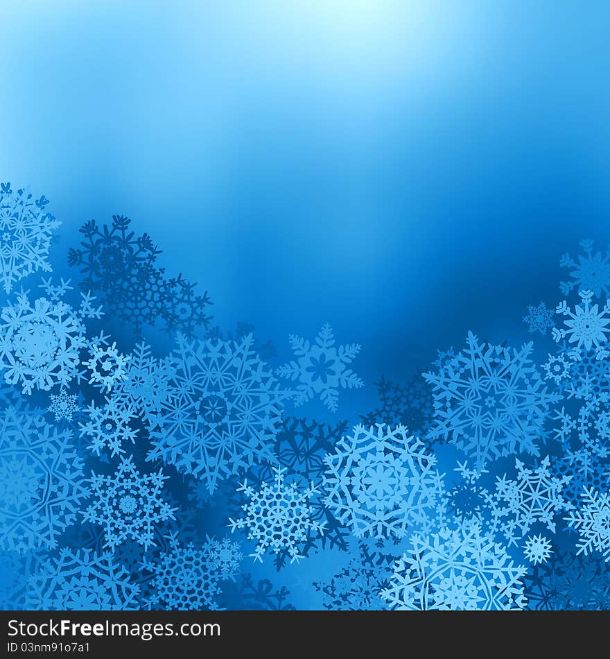 Blue color christmas background. EPS 8 vector file included