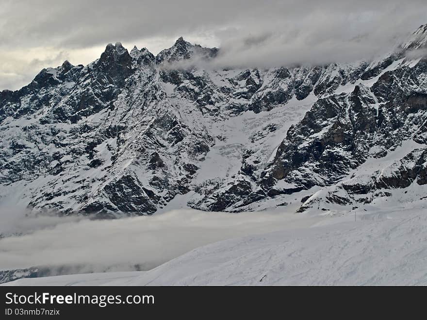 View of grand murailles through the clouds