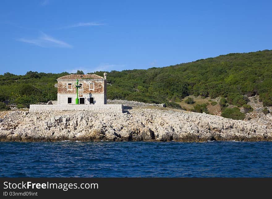 A Old abandoned house damaged