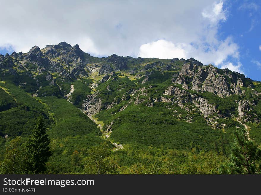 Mouintains ridge in Tatras, Poland