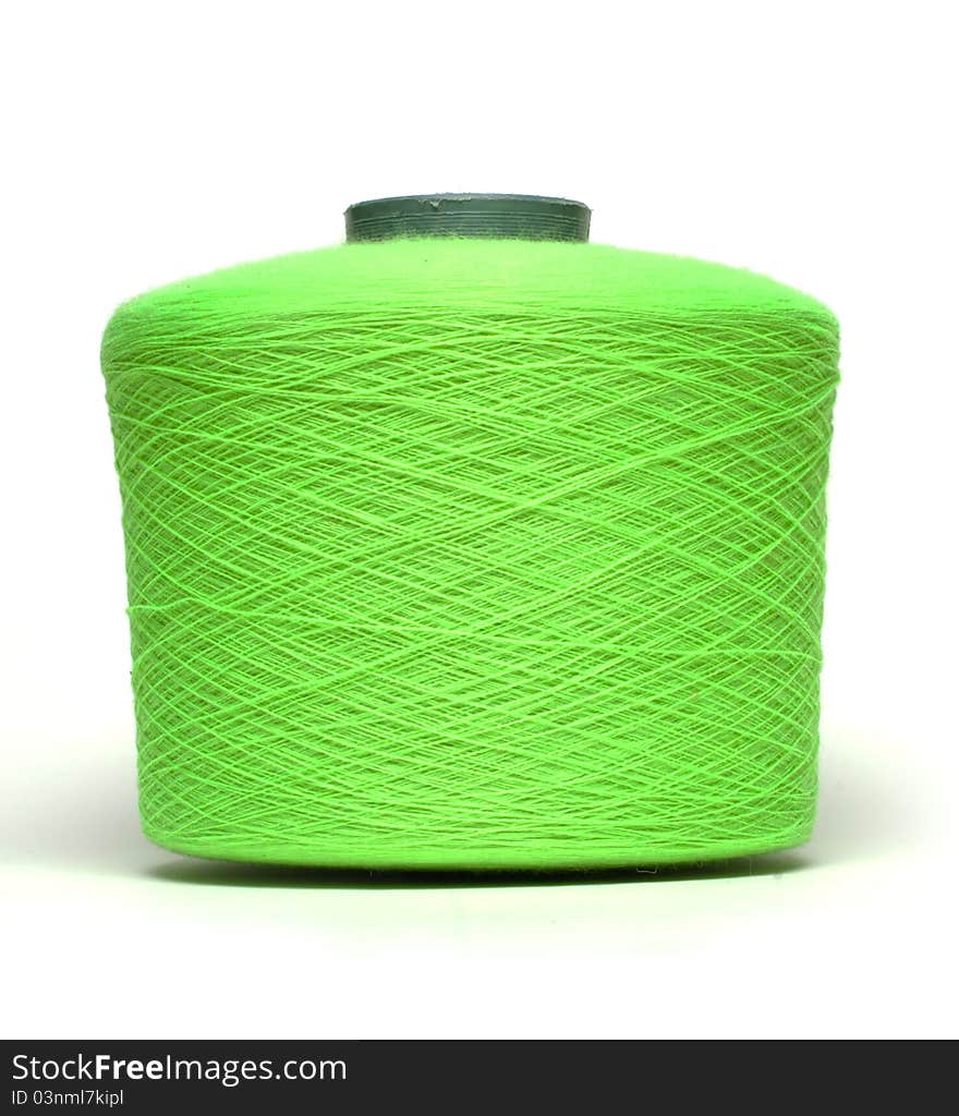 Coil with green thread