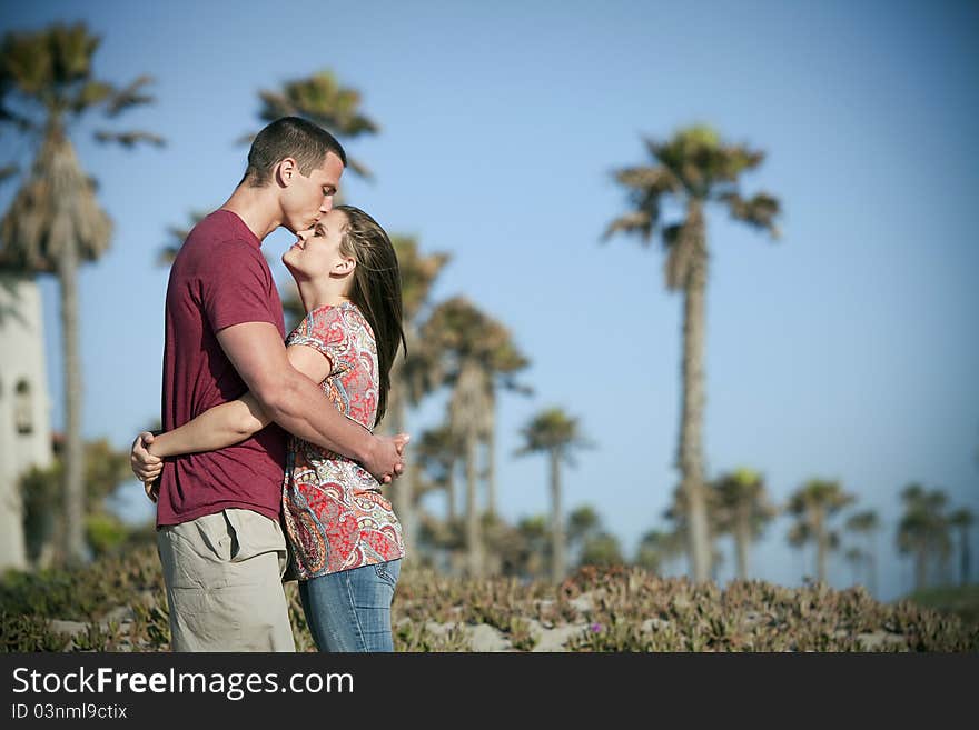 Loving couple at the beach