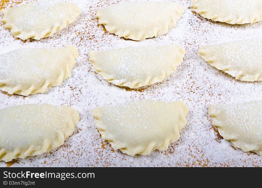 Piroggen (Pierogi) are full paste parcels or also meat pies from noodle dough. Piroggen (Pierogi) are full paste parcels or also meat pies from noodle dough.