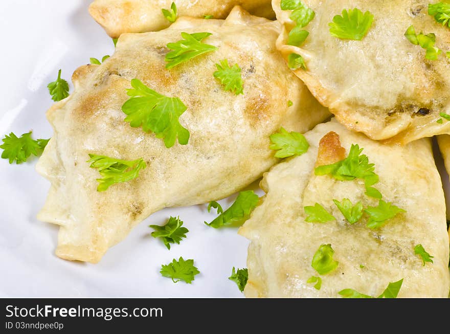 Piroggen (Pierogi) are full paste parcels or also meat pies from noodle dough. Piroggen (Pierogi) are full paste parcels or also meat pies from noodle dough.